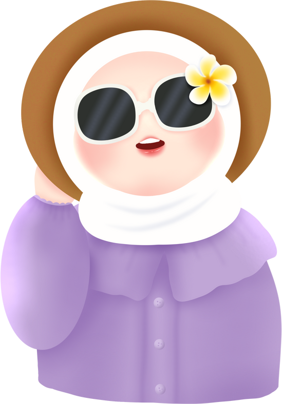 cute muslimah with sunglasses