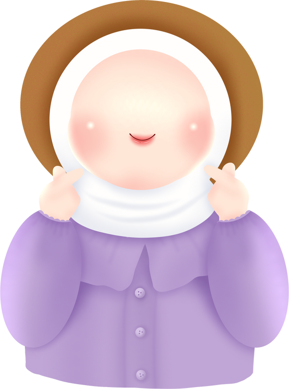 cute muslimah purple 