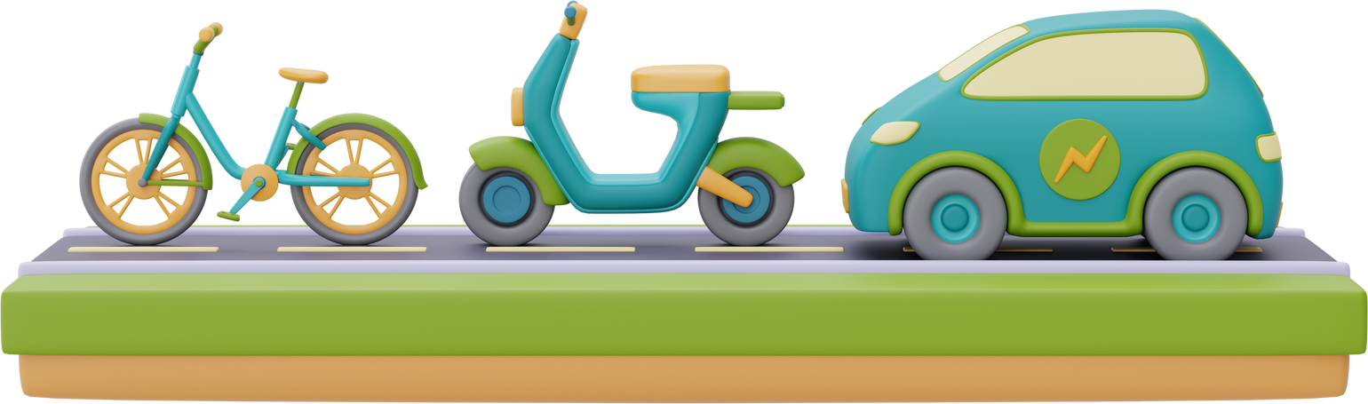 3d Electric car