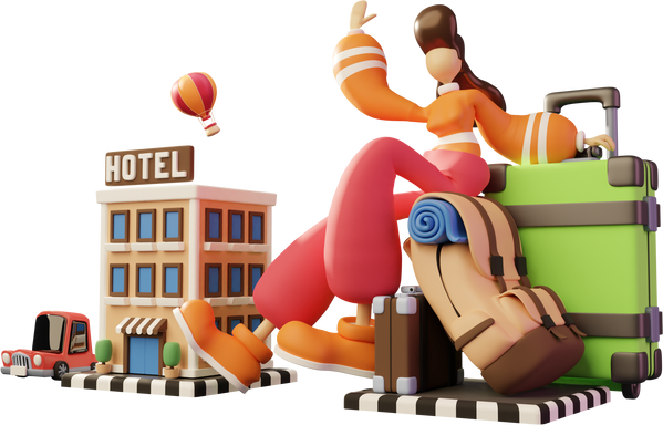 3D Woman Traveler