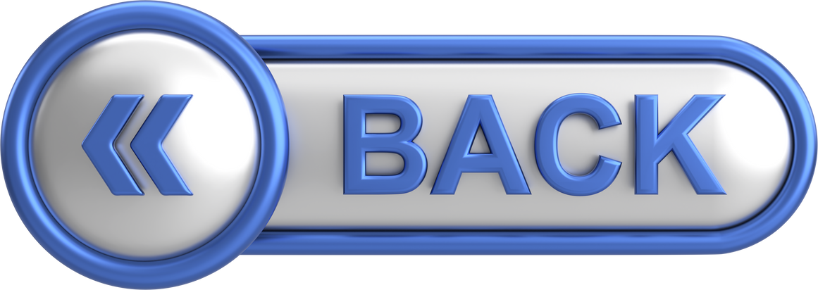 Previous button. Back button. 3D illustration.