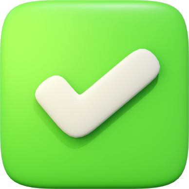 Green Checklist 3D Rendering Icon