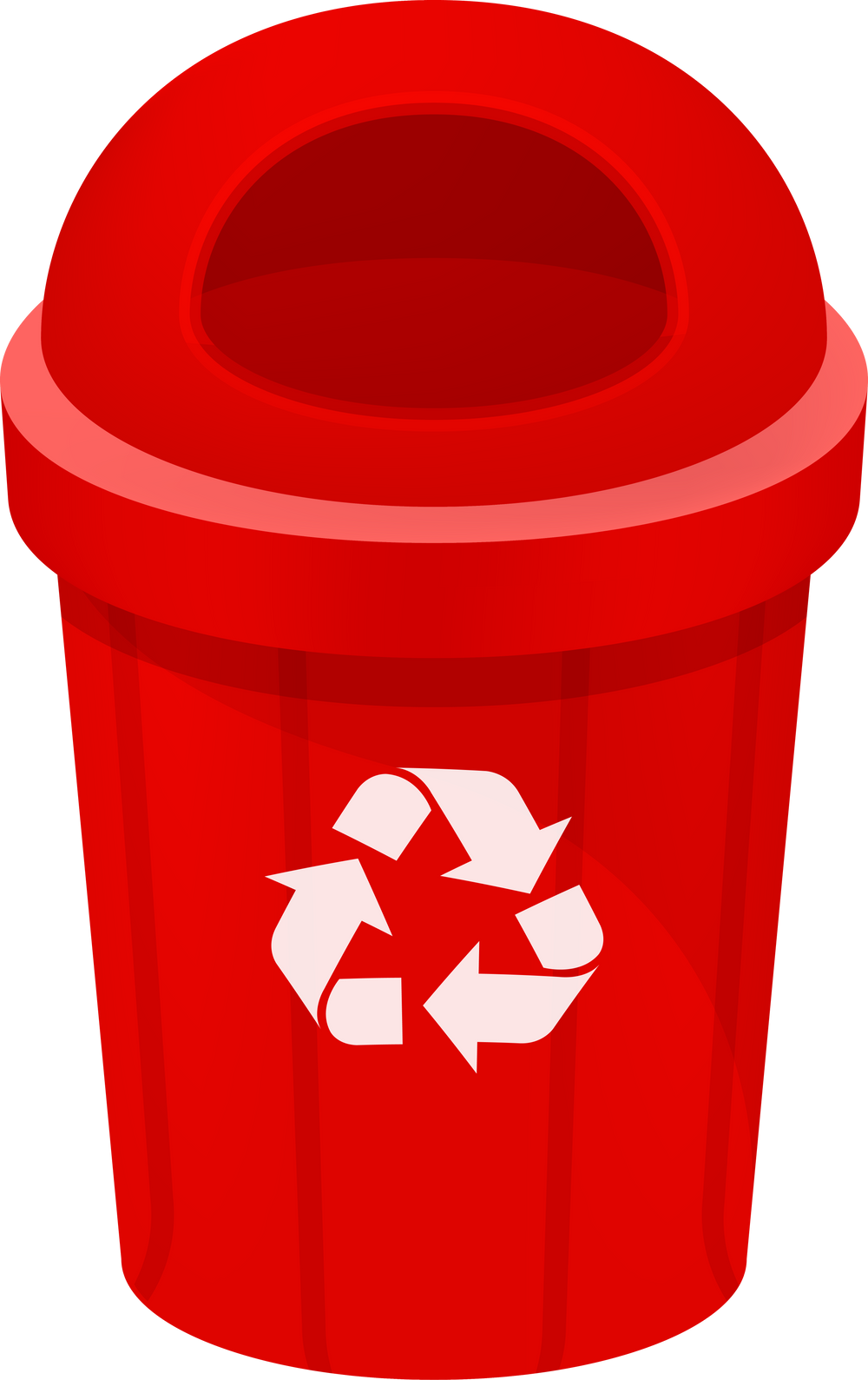 Red Trash Can