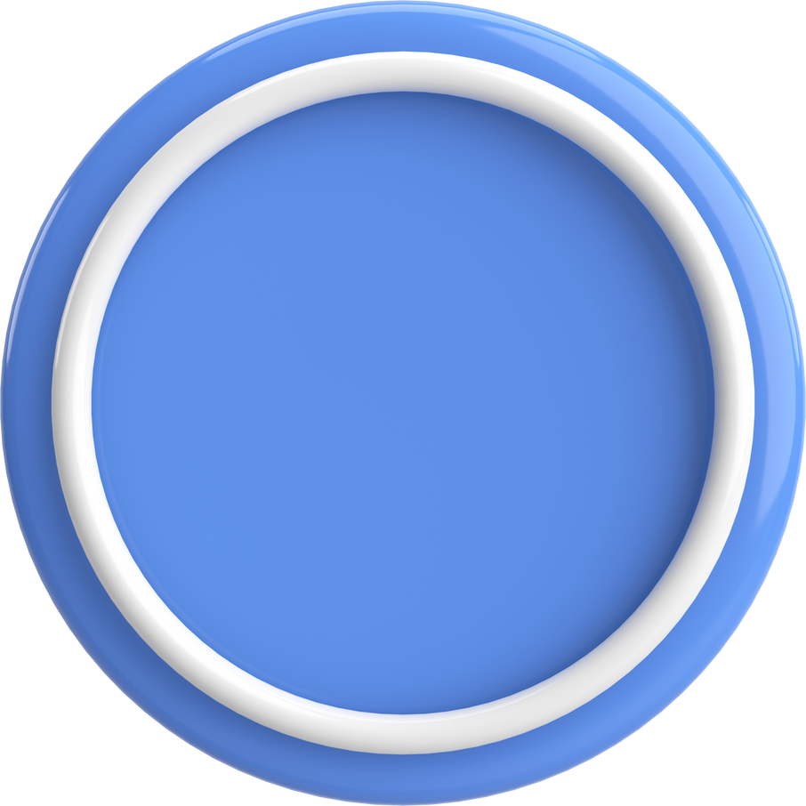3D circle button. Empty button. 3D illustration.